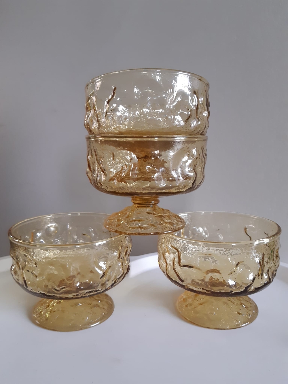 Anchor Hocking Glass Dessert Compotes - Set of 4